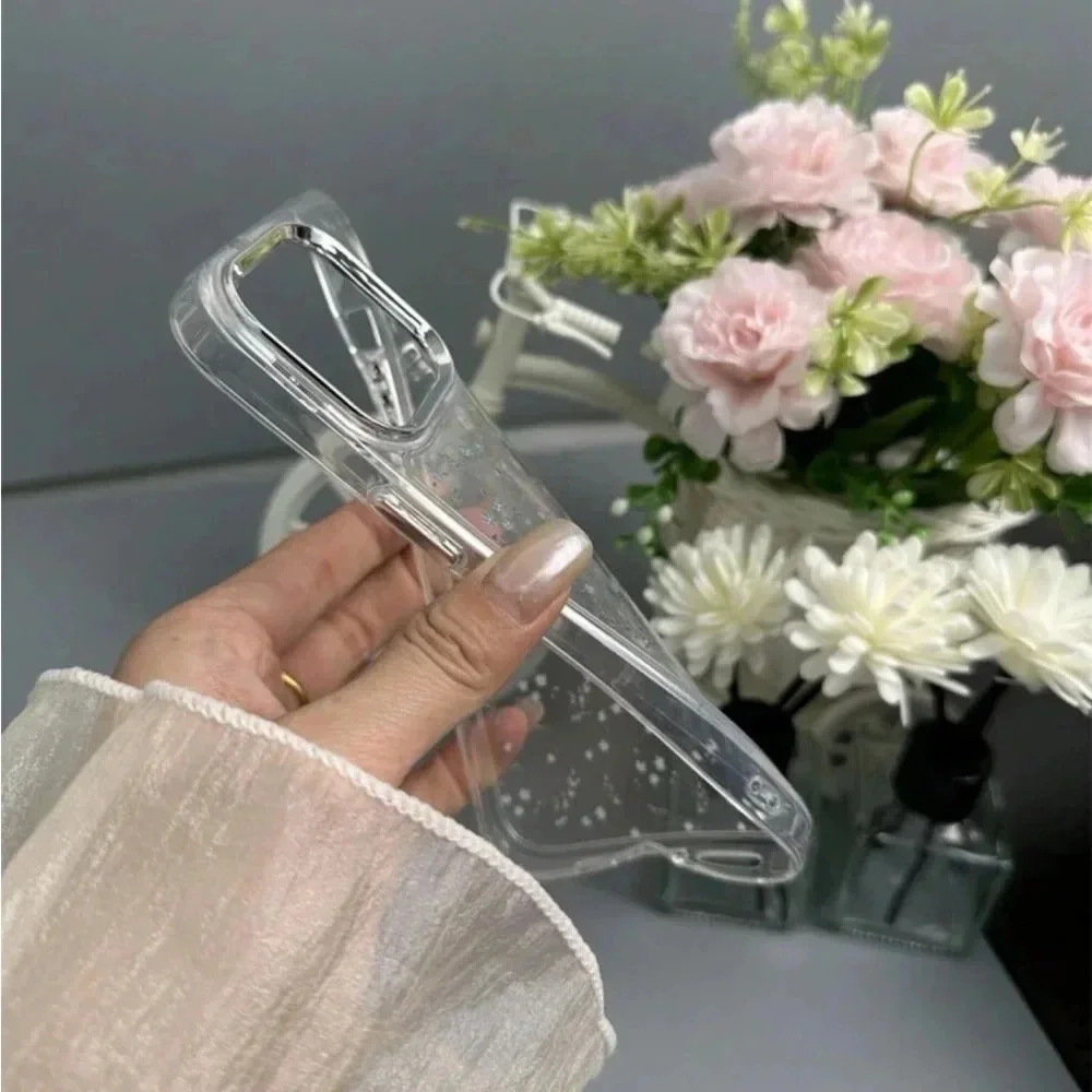 ⚠️Clearance iPhone 15/Pro/Pro Max Clear Floral Patterned Phone Case - Picture 3 of 5
